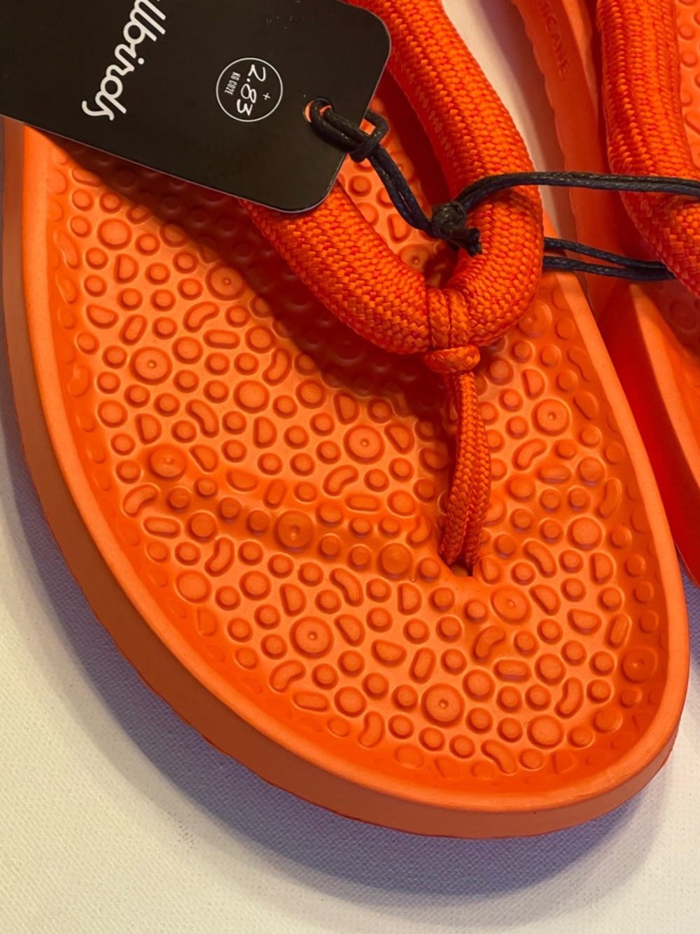 ALLBIRDS SUGAR ZEFFERS 2 FLIP FLOPS UNISEX SIZE 11 BUOYANT ORANGE - Picture 3 of 8